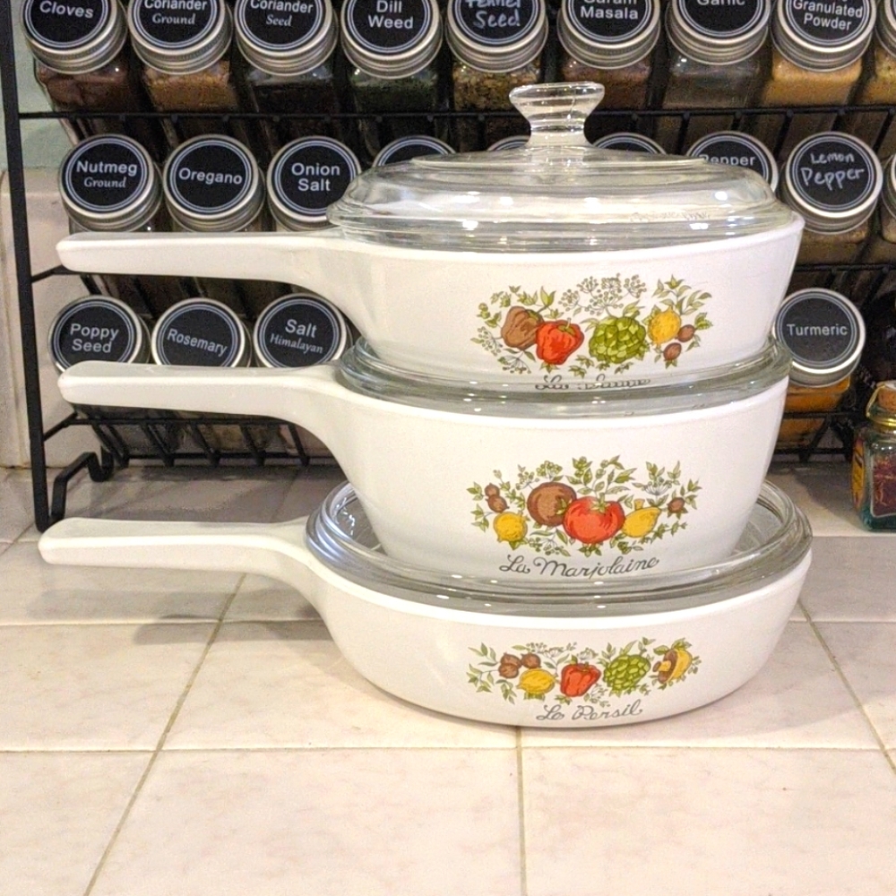 Vintage Petite Spice of Life sauce pan and pot